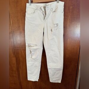 Forever 21 ripped white jeans